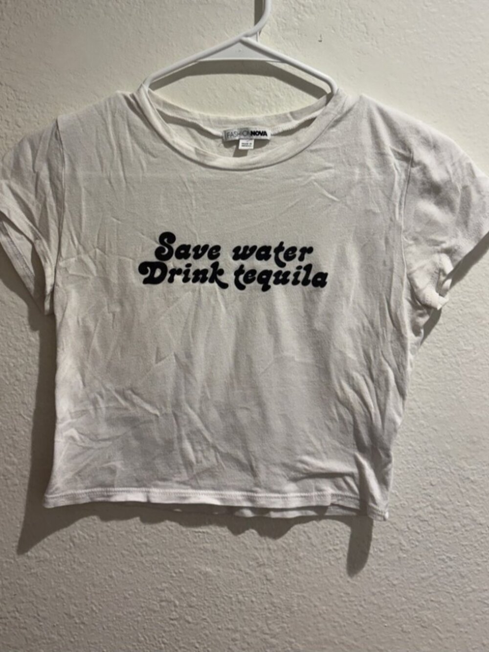 White Crop Tee